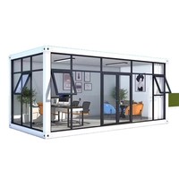 Maison conteneur préfabriquée portable certifiée ISO CE de 20 pieds, bureau modulaire, mini-maison pour bureau de chantier