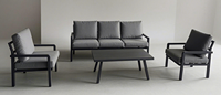 Mobilier d'extérieur en aluminium moderne jardin métal patio ensemble de meubles d'extérieur