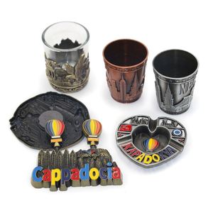 Factory Custom Made Tourist City Souvenirs Dubai Colorful Shot Glass With 3D <b>Wrap</b> Landmarks - Product Image 1