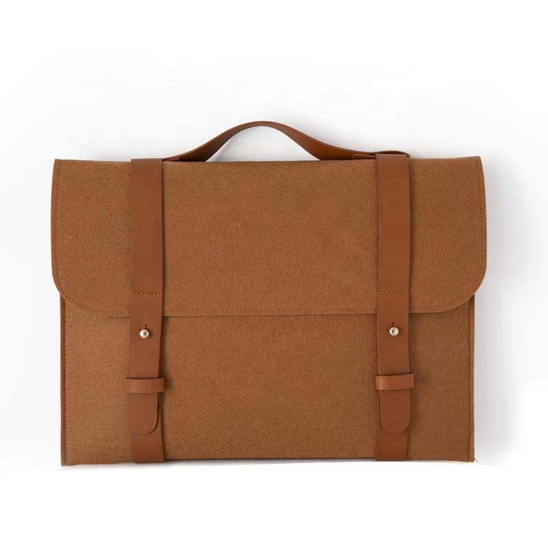 Amazon Горячая продажа Эко-дружественных Чувствовал Ноутбук Сумка пакет Нетканые ткани большой портфель с молнией войлок компьютер портативный рукав