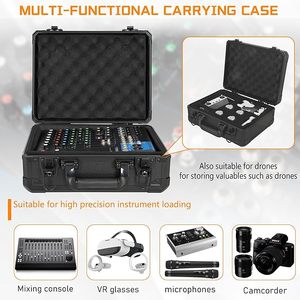Valise de <span class=keywords><strong>transport</strong></span> en aluminium idéale pour le <span class=keywords><strong>transport</strong></span> d'équipements de microphone et de caméra, valise de mixage <span class=keywords><strong>DJ</strong></span> avec mousse pré-découpée personnalisable - Product Image 4