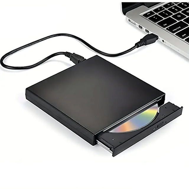 USB 2.0 Slim Portable External CD-RW Drive DVD-RW Burner Player for Laptop Windows 7/8 External CD DVD Drive Notebook PC Desktop