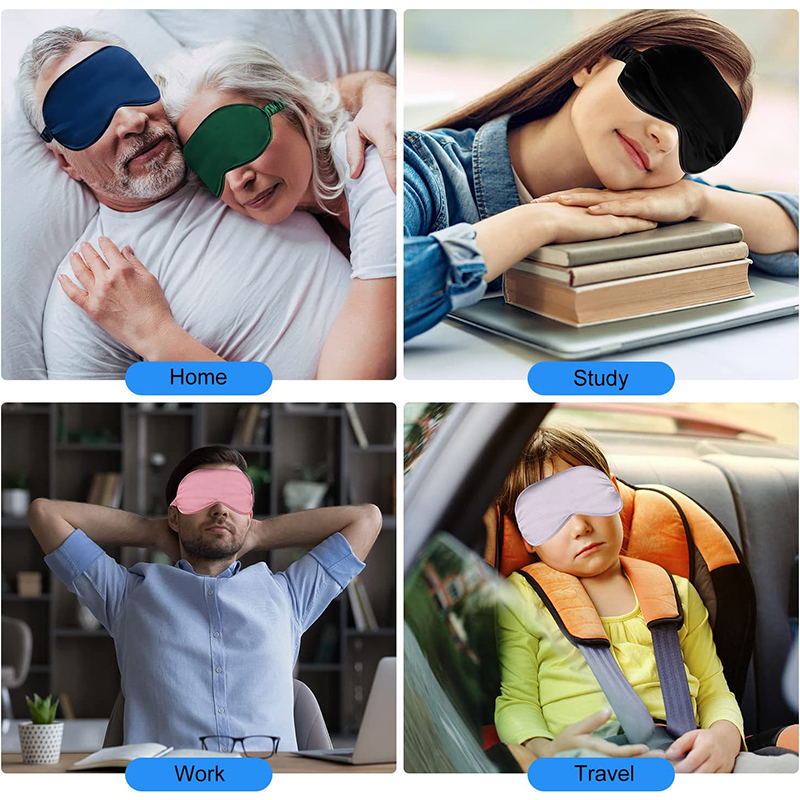china factory customised logo wholesale super soft silk sleep eye masks sleep eyemask