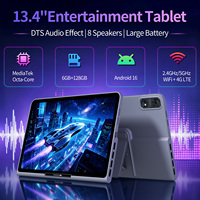 Tablette Android M100S 13,4 pouces, nouvelle tablette Android avec processeur MTK6769 Octa Core 2,0 GHz + 4G LTE + 5G Wifi, 24 Go de RAM, écran FHD 1920*1200, Android 16, tablette PC