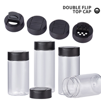 Bouteille d'assaisonnement personnalisée en plastique PET avec couvercle à bascule, flacon doseur pour piment, épices, gingembre, ail, oignon en poudre, emballage