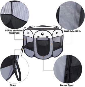 ZMaker Oktagonal Oxford Penutup Dilepas Portabel Lipat Pet <span class=keywords><strong>Playpen</strong></span> untuk Anjing dan Kucing Pagar Tenda - Product Image 5