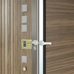 <span class=keywords><strong>GLORA</strong></span> 30mm 9mm Büro-Eisenzinklegierung Doppel-Öffnungszylinder Silber Gold Nickel-Beschichtung Hochsicherheits-Türschloss Doppel-Blisterverpackung - Product Image 6