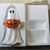 2026 Haute Qualité Halloween Ornement de Table en Résine en Forme de Citrouille Fantôme et Assiette à Fruits, Vente en Gros