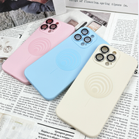 Casing ponsel TPU lembut warna permen pelindung lensa kamera untuk iPhone 17 Pro Max serat mikro fleksibel pengisian nirkabel casing ponsel