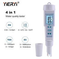 Testeur de qualité de l'eau numérique PH / TDS / EC / Thermomètre pour piscines, eau potable