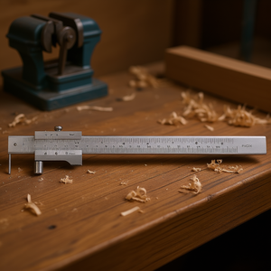 Calibrador de Marcado Monobloque Fervi con Acabado Satinado de 200 mm, Herramienta Metálica de Precisión para Trabajos en Madera y Metal - Product Image 3