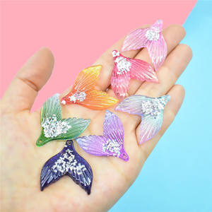 Nuevos Accesorios de Manualidades con Brillantina, Cabujones de Resina con Diseño de Cola de Sirena para Manualidades - Product Image 4