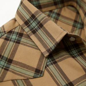 Camisa de Trabajo <span class=keywords><strong>a</strong></span> Cuadros de Franela de Alta Calidad para Hombre, 100% Algodón, Manga Larga, Diseño Personalizado con Logotipo OEM de XUCHANG - Product Image 3