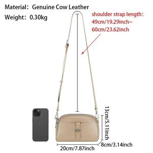 Sacs pour femmes en cuir véritable AndoBag, design élégant et pratique en forme de coquille, sac à bandoulière et sac messager simple et polyvalent 3170 - Product Image 2
