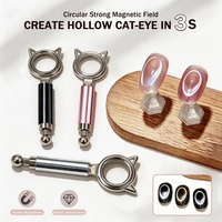 3 styles de bâtonnets aimantés pour ongles œil de chat, double tête, anneau rond, double fonction, pour gel UV, outil de manucure professionnel, vente en gros