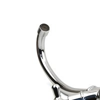 Robinet de bidet chromé à double poignée, mitigeur de lavabo en laiton à poser sur le comptoir pour salle de bain