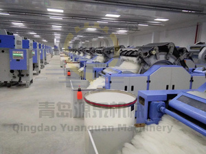 Équipement de cardage de fibres animales haute capacité Yuanquan, machine à filer le cachemire haute vitesse pour la fabrication de touffes de laine - Product Image 5