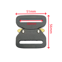 Boucle à dégagement rapide tactique en alliage d'aluminium personnalisée de haute qualité JQR LX005 - Attache de sangle polie durable pour sacs et équipements canins