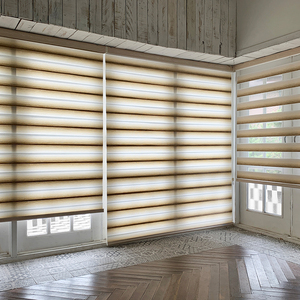 Persianas coreanas Zebra con gradación, cortinas enrollables motorizadas personalizadas para día y noche, con filtro de luz automático, modernas para el hogar. - Product Image 5