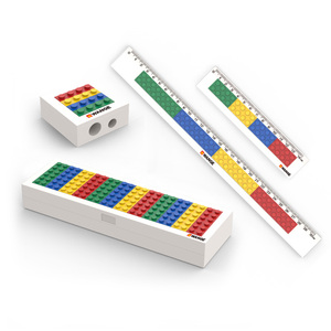 Nieuwe Aankomst Wange 6901-6904 Liniaal Bouwsteen <span class=keywords><strong>2</strong></span> In 1 Puntenslijper Moc Baksteen Puzzel Educatief Speelgoed Geschenken Voor Kinderen - Product Image 1