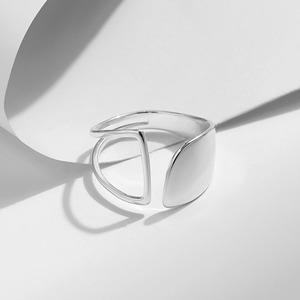 Đồ trang sức thời trang Ladies Casual Nhẫn vàng trắng mạ 925 sterling Silver điều chỉnh vòng cho phụ nữ - Product Image 3