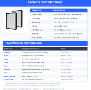 Filtro HEPA H13 Original para <span class=keywords><strong>Mi</strong></span> <span class=keywords><strong>2</strong></span>/3/4 <span class=keywords><strong>Pro</strong></span> AC1876 405, Filtro de Repuesto para Purificador de Aire, Funciona con Batería, para Uso en Automóviles, Alérgenos y Polvo - Product Image 4