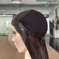 Cheveux vierges les plus vendus, longueur maximale, double épaisseur, cuticules alignées, sans perte, sans nœuds, base en soie transparente, russes