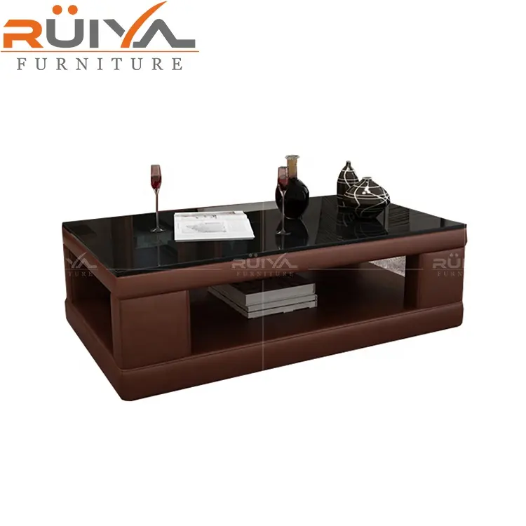 Tavolo da tè Ruiya furniture design coreano con piano in vetro temperato