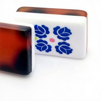 Mahjong américain HomeGame en acrylique durable à deux couches, écologique, motif écaille de tortue