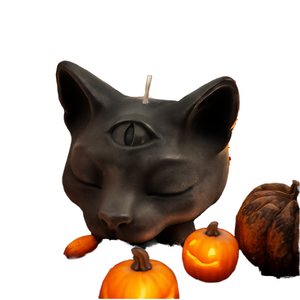 Vela Aromática Decorativa para el Hogar con Diseño de Ángel 3D de Tres Ojos y Cuentas Redondas, Ambiente de Halloween - Product Image 1