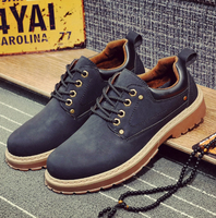 Bottes Martin pour hommes à lacets, bout rond, chaussures de travail décontractées, bottes du désert chaudes à coupe basse pour l'extérieur et le bureau
