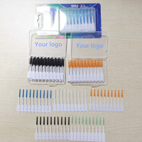 Brosse à dents portable réutilisable à faible MOQ avec picots en caoutchouc pour le nettoyage des dents, brosse interdentaire en caoutchouc pour usage domestique