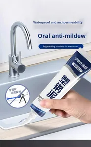Colle pour verre en acrylique plastique acier blanc anti-moisissure pour la cuisine, la salle de bain, l'évier, scellant imperméable - Product Image 6