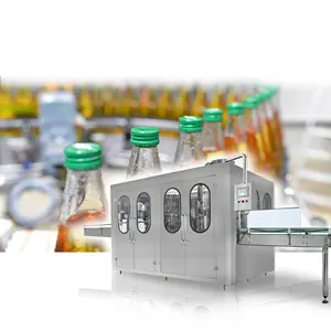 Liquor Glass Bottle Filling Equipment Rinsing Filling Capping Automatic Water Production Machine