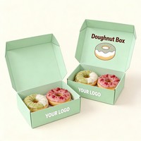 Emballage personnalisé pour Mochi Donuts, gaufres, desserts, pâtisseries, crêpes, macarons, boîtes en papier recyclables pour gâteaux