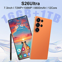 Teléfono Inteligente S26 Ultra de 7.3 Pulgadas, 16GB+1TB, Deca Core, Doble SIM, GPS, Desbloqueo Facial, Versión Global