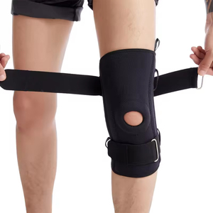 Rodillera Deportiva Profesional FSPG con Correa Antideslizante, Soporte <span class=keywords><strong>de</strong></span> Placa <span class=keywords><strong>de</strong></span> Acero, Protección Anticolisión <span class=keywords><strong>de</strong></span> Silicona para <span class=keywords><strong>Menisco</strong></span> - Product Image 4
