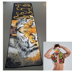 Serviette de toilette décorative en microfibre ultra-absorbante et rafraîchissante pour le visage, 12"X35", idéale pour la gym, le yoga, ou comme cadeau promotionnel - Product Image 1
