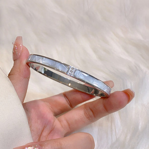 <strong>Sliver</strong> Bracelet Anti Tarnish Women Trendy Got Selling Stainless Steel Waterpoof Jewelry Zircon Bangle CZ Bracelet for Women - Product Image 5