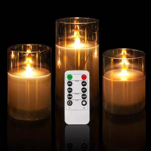 Velas LED sin Llama con Efecto de Parpadeo, Funcionan con Pilas, de Plástico, para Decoración Festiva del Hogar, Navidad, Diwali, Cumpleaños - Product Image 6