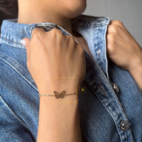 Pulseras de joyería fina de moda delicada hermosa pulsera de mariposa brazaletes joyería para mujer joyería regalos de fiesta