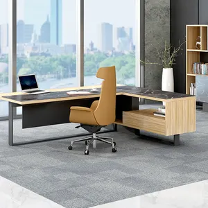 L forma Ceo scrivania Workstation in legno Business Director tavolo capo Executive ufficio scrivania moderna
