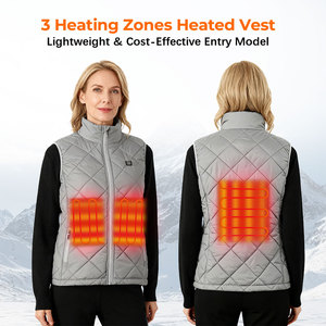 Gilet chauffant USB 5V, 4 zones chauffantes, léger, chaud pour l'hiver, pour le travail <span class=keywords><strong>en</strong></span> extérieur, vêtements chauffants personnalisés OEM - Product Image 1