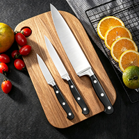 Ensemble de couteaux de chef en acier inoxydable de 3 pièces de haute qualité couteau de cuisine avec boîte-cadeau