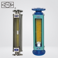 Débitmètre Rotamètre en Verre Chimique à Connexion à Bride en Acier Inoxydable à Aire Variable OEM