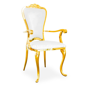 Accoudoir de <span class=keywords><strong>chaise</strong></span> <span class=keywords><strong>en</strong></span> acier inoxydable et or, livraison gratuite, accoudoir pour événement de mariage, offre spéciale - Product Image 1
