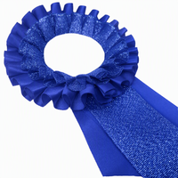 Ruban de récompense en satin polyester multicolore pour célébration d'anniversaire, badge personnalisé, décoration de fête, biodégradable