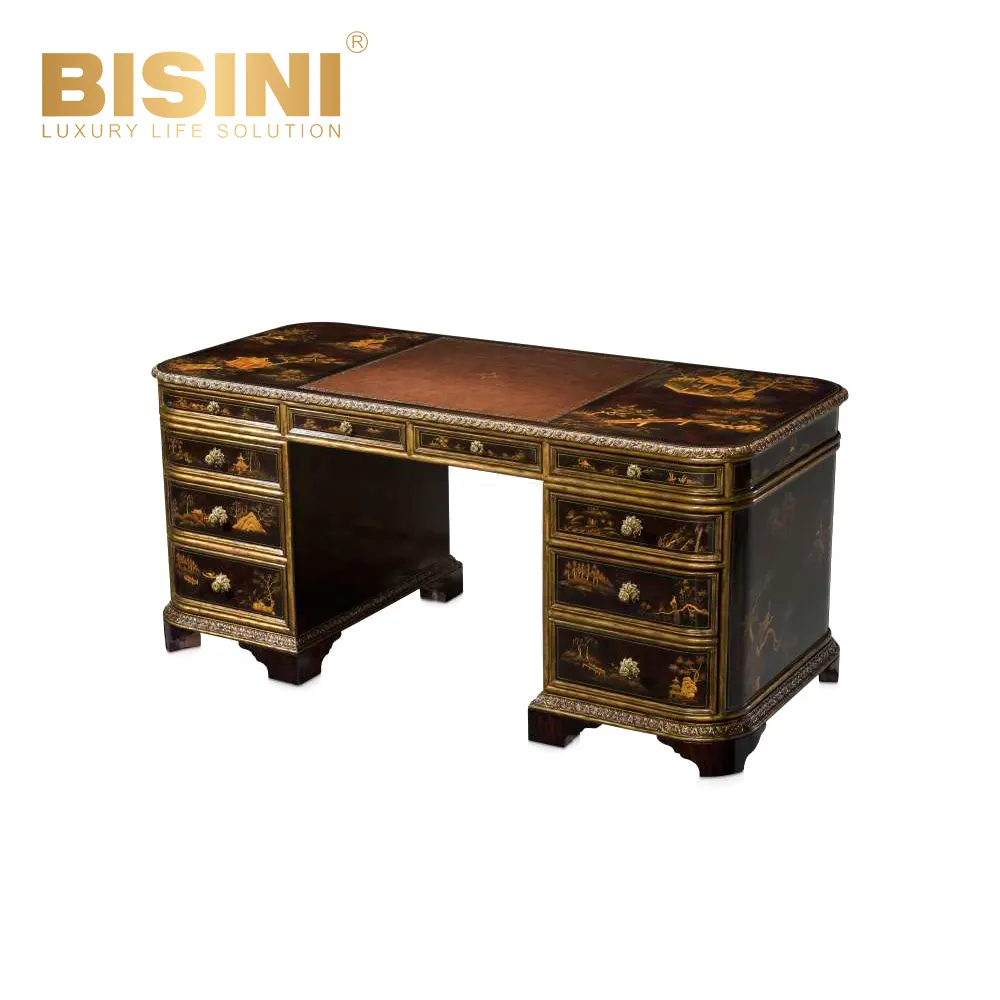 Rangement multi-tiroirs haut de gamme bureau en bois de cerisier bureau de chambre à coucher de luxe bureau d'étude personnalisé meubles de maison bureau pratique