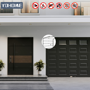 Fabricant chinois de portes de garage de premier plan : <span class=keywords><strong>Porte</strong></span> de garage sectionnelle contemporaine avec <span class=keywords><strong>porte</strong></span> d'entrée principale, ensemble <span class=keywords><strong>porte</strong></span> de garage et <span class=keywords><strong>porte</strong></span> d'entrée pour villa - Product Image 1
