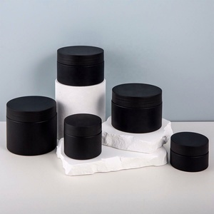 China Supplier 30ml 50ml 80ml 100ml 120ml 150ml <b>Plastic</b> Matte Cosmetic Cream Black <b>Jar</b> - Product Image 3